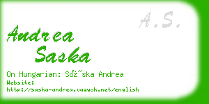 andrea saska business card